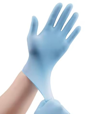 Gedikum Guantes desechables de nitrilo, sin polvo, sin látex, 10 pares/caja, guantes desechables de nitrilo azul, tallas XS, S, M, L, XL y XXL (S