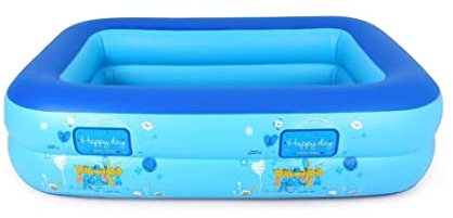 OUYUE Paddling Pool Inflatable Pool Inflatable Portable Swimming Pool Family Blow Up Padding Pool Quick Set Heavy Duty Above Ground Pool Swimming Pool Garden(180x140x45cm)