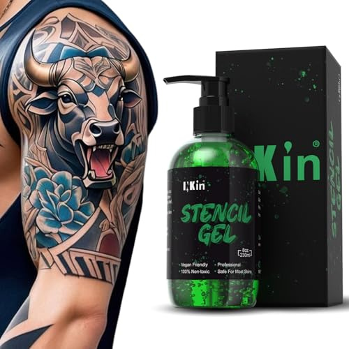 INKin 230ml Tattoo Transfer Gel, Tattoo Transferseife Große Kapazität für Künstler und Anfänger, Tattoo Stencil Gel für Verstärkt Farben Tattoo Zubehör