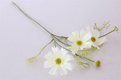 OWOHYG Fiori Artificiali e secchi in Seta, Margherite Artificiali, crisantemi persiani, Bouquet di Rami, Decorazioni per Matrimoni, Feste in casa, Arte Floreale (Bianco)