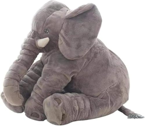 zingking Cuscino a forma di elefante per bambini, cuscino per bambini, cuscino in peluche（60cm）
