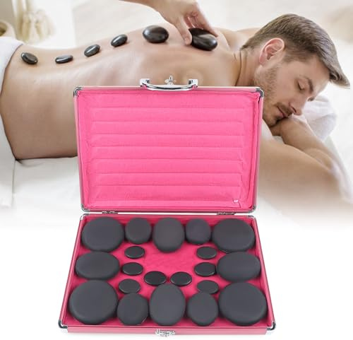 Set Massaggio Con Pietre Calde, 20 Pietre Massaggio Per Spa, Pietre Calde Con Kit Riscaldamento, Usate Non Solo Per Impacchi Caldi, Ma Anche Per Massaggi Gua Sha E Tui Na