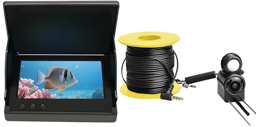 Cámara de pesca impermeable de 4.3 pulgadas con monitor de visión nocturna, 8808 HD para pesca en mar y hielo