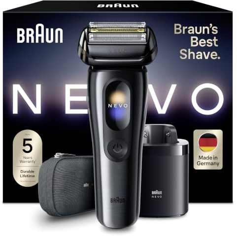 Braun NEVO Men’s Electric Shaver with AeroTouch Technology, Graphite