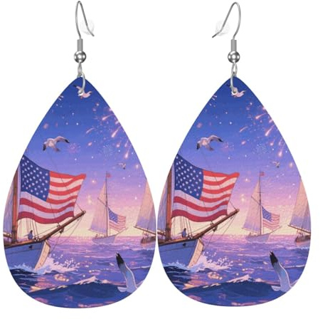 Orecchini Da Donna Pelle Sintetica Abstract Sharks Accessories Teardrop Leather Dangle Earrings Jewelry Per Adatti Per L'Uso Quotidiano Every Outfit