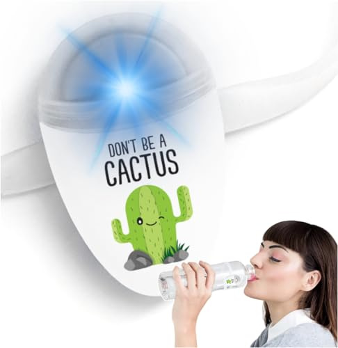 ULLA Rappel d'hydratation Intelligent pour Boire Plus d'eau, s'adapte à la Plupart des Bouteilles, Technologie d'éclairage Suit Lorsque Vous Vous hydratez - Cactus