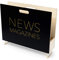 Balvi Porte-revues News Couleur Noir pour Les Magazines, catalogues et journaux avec poignée Bois MDF