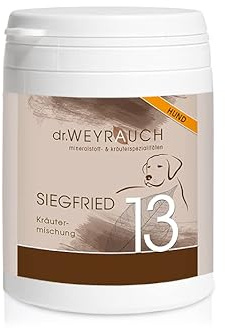 Dr. Weyrauch Nr.13 Siegfried | 60 Kapseln | Ergänzungsfuttermittel für Hunde | Kräutermischung die dabei helfen kann Parasiten zu verringern | Kapseln