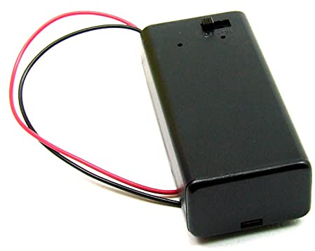 POPESQ® 1 Piezas x Compartimento Pilas 9V con Tapa con Interruptor #A2734
