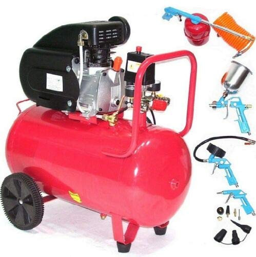 40299 Druckluft Kompressor 1100W 50L + 40290 Druckluftset, Druckluftkompressor AWZ