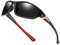 HGDGears Polarisierte Sport-Sonnenbrille für Herren Outdoor Radfahren Fahren Golf Laufen Angeln Tr90 Superlight Frame Eyewear Sun Glasses (UV400) (Schwarz-Rot)
