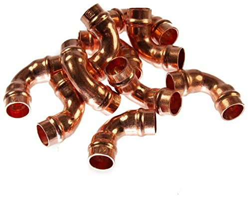 8mm Solder Ring Elbow Yorkshire 90 Degrees Copper (Pack of 10)