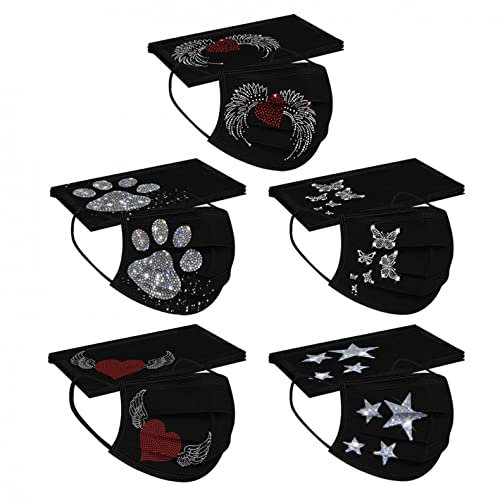 MEIYOUMK 50 Stück Mundschutz Erwachsene, Blumenmotiv Mund Nasenschutz MNS Halstuch Mund und Nasenschutz, Multifunktionstuch Atmungsaktiv Bandana, 3-lagig MNS Face Halstuch Schals für Damen und Herren
