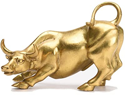 STCREE TQGJST52 Statue aus Messing, Feng-Shui, Glückssymbol der Börse, Zuhause, Büro, Dekoration, repräsentiert Karriere, Reichtum, Glück
