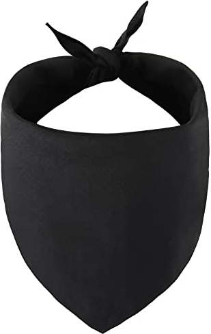 Gofshy Sublimations-Hundehalstuch, blanko, DIY, einfarbig, weiß oder schwarz, Dreieckstuch, Premium-Baumwolle, DIY-Taschentuch/Lätzchen, personalisiertes Design, Geburtstag/Party, 1 Stück, groß)