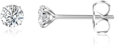 Titan Ohrringe Hypoallergen Damen Herren Mädchen G23 Titan Ohrstecker Zirkonia Ohrstecker 2/3/4/5mm