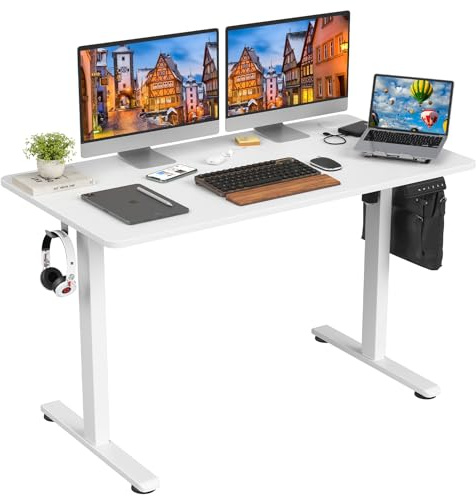 STARY Elektrischer Stehpult, höhenverstellbar, Sitz-/Stehpult, Heimbüro, Schreibtisch mit Spleißbrett