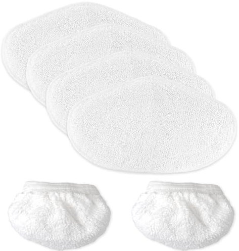 AVAENZO Paños de microfibra para Polti Vaporetto PAEU0332 SV440_Double, SV450, SV460, limpiador a vapor, 4 toallitas, 2 fundas PAEU0282, almohadillas de repuesto para escoba de vapor.