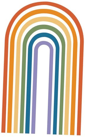 jojofuny 1blatt Bunte Selbstklebende Wandtattoos Für Kinderzimmer Große Regenbogen Wanddeko Für Schlafzimmer Und Einfach Anzubringen Und Langlebig