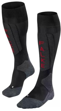 FALKE SK5 Expert W Kh seda hilo funcional finos cálidos 1 par, Calcetines de esquí Mujer, Negro Black-Mix 3010, 41-42