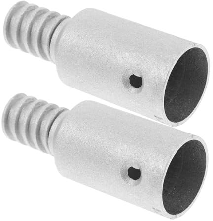 VERDANVERSE 2pcs Metal Threaded Tip Extension Pole Adapter for Mop and Broom Handle Replacement Household Cleaning Tools