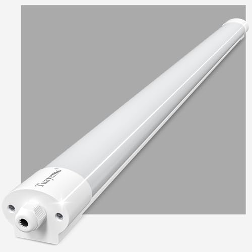 LED Feuchtraumleuchte 120CM, 36W 3600LM Lampe Röhre Kaltweiß 5000K, Kellerlampe LED IP66 Wasserfest, Garagenlampe Deckenlampe Hell, Werkstattlampe Komplett, Feuchtraumlampe für Keller garage Werkstatt