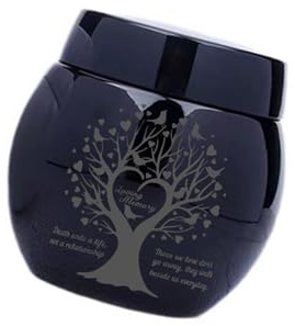 Gissroys Urne funéraire de qualité supérieure pour cendres humaines, poils d'animaux, construction robuste, porte-urne avec couvercle facilement accessible pour les rappels, boîte souvenir pour