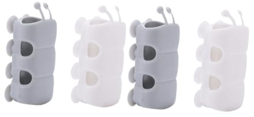 Yardenfun 2 Set Supporti Doccia Con Ventosa Per Doccino Fissaggio Senza Foratura Accessori Bagno Resistenti Allacqua E Umidità Grigio Bianco Per Bagni Ordinati 10 Pezzi*2