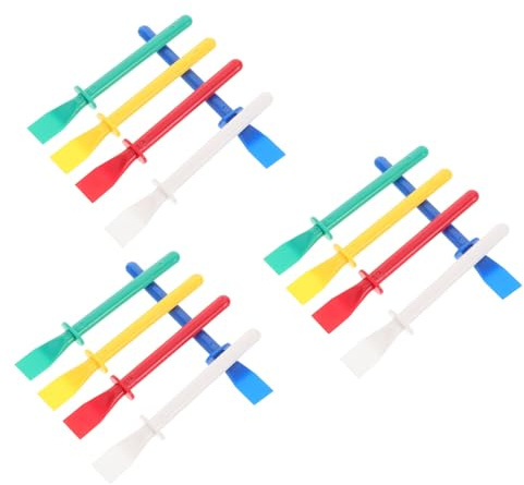 KOCKSHION 15piezas Palos Aplicadores De para Manualidades Espátulas De Resistentes para Pegar Cuero Epoxi Reutilizables y Coloridas para Bricolaje Artístico