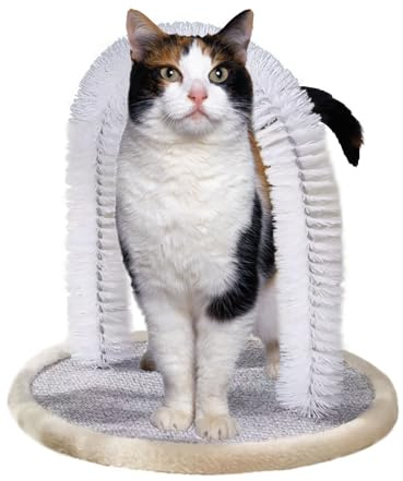 Kattansiktskrafsare - Kattbåge Putsborste Med Klorplatta | Kattunge Lek Leksaker Djurtillbehör | Husdjurtillbehör För Små Lek Avkoppling
