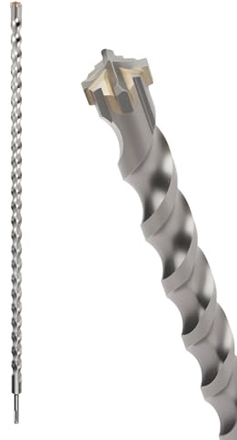 MOXPIFY Steinbohrer, 22 mm, 800 mm lang, Hammer-SDS-Bohrer für Stahlbeton, Ziegelwände, SDS-Plus-Schaft (22 mm x 800 mm)