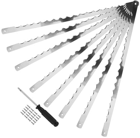 BESPORTBLE Set 8 Lame di Ricambio in Acciaio Inox con Viti e Cacciavite per Coltello da Pane Seghettato, Taglio Preciso per Pane, Torte e Pasta Madre, Adatto per Uso Domestico e Panetterie