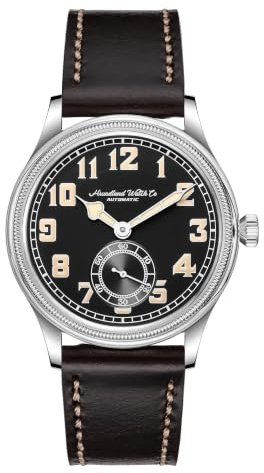 HRUODLAND Uhren Herren Automatik mit Retro Fliegeruhren Design – K1-Mineralglas, C3-Grün-Nachtleuchten & Lederarmband – Ideal für Business, Casual & als Geschenk