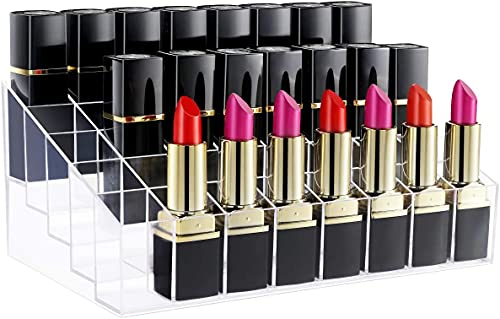 Benbilry 40 Plätze Lippenstift Organizer - Aufbewahrung und Halter für Kosmetik - Transparenter Acryl Ständer