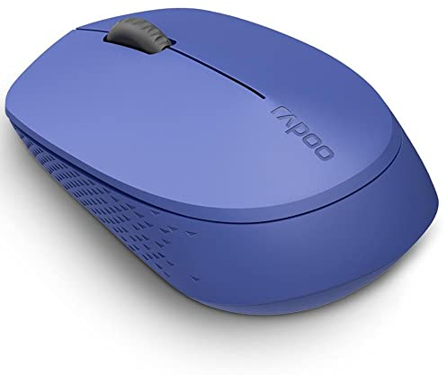 Rapoo Wireless Optical Mouse Multi-Mode SilentM100 (Bluetooth, Computer Mouse, Design, with Buttons and Scroll Wheel) Blue