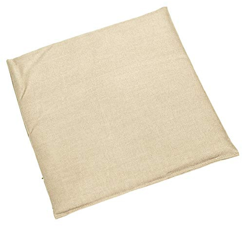 Cojín de semillas de colza, 24 x 24 cm, color blanco crudo, cojín de calor