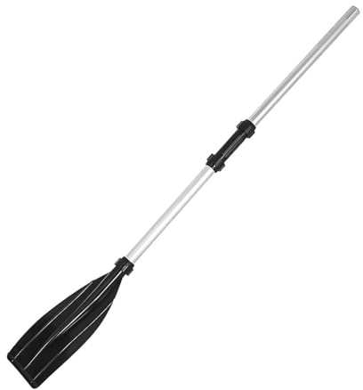GOTOTOP Paddel Schlauchboot Paddel Kajak Doppelpaddel aus Aluminiumlegierung, abnehmbar, für Kajak und Boot, Schwarz + Silber