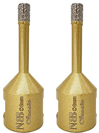 NBB Broca de diamante con M14, corona diamante para taladrar en seco y en húmedo profesionalmente en porcelana dura, cerámica, baldosas, granito, mármol, azulejo, para Amoladora Angular (2, 6mm)