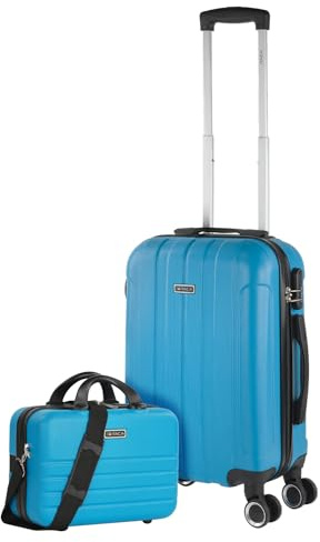 ITACA - Handgepäck Koffer Trolley - Reisekoffer Mit Rollen und Reisekoffer Hartschalenkoffer für Vielreisende. Koffer Türkis