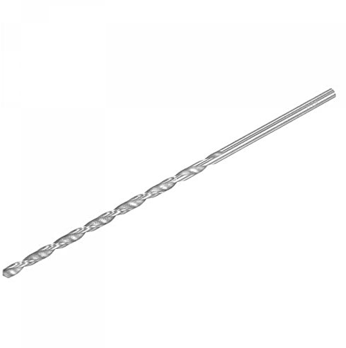 sourcing map 6542 High Speed Steel Straight Shank Twist Extra Long Drill Bit, Uncoated 4.5mm Drill Diameter 160mm Length