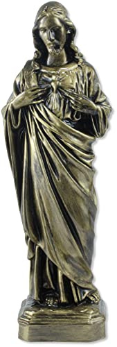 Proposte Religiose Statua del Sacro Cuore di Gesù in Resina Color Bronzo - Cm 30 MADE IN ITALY
