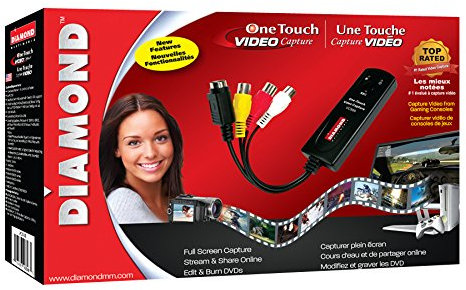 Diamond VC500SE One Touch VHS/Camcorder to Digital File Converter for Both Windows and Mac OS (Supports Mac OS Ventura)