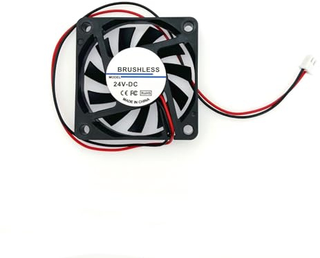 JZK Mini-Lüfter mit Kabeln kleiner leiser bürstenloser DC 24V PC-Gehäuselüfter 3D-Drucker-Lüfter
