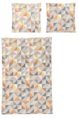 Irisette Seersucker Bettwäsche Easy Saskatoon orange 1 Bettbezug 155 x 220 cm + 1 Kissenbezug 80 x 80 cm