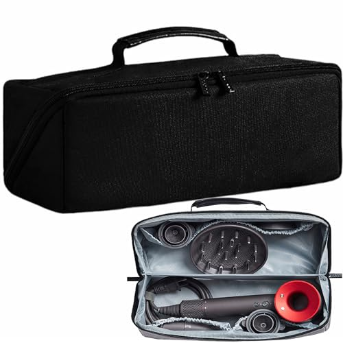 YUEMING Reise Tasche Für Dyson Airwrap Styler, Portable Reisen Lagerung Tasche Kompatibel mit Dyson Airwrap Styler, Airwrap, Anhänge, Aufbewahrungstasche für Dyson Supersonic Haartrockner (Schwarz)