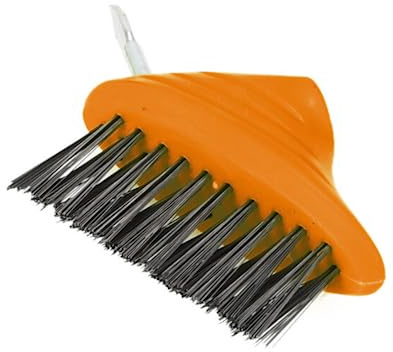 Weed Remover Tool 3-in-1- Moss - Debris & Weed Puller Wire Brush Scraper - Heavy-Duty Steel Brush Bristles - Adjustable Height - Ideal For Brick, Concrete, Paving And More - (WB-H-SM)