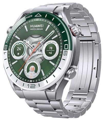 HUAWEI Watch Ultimate Smartwatch, Material in Premium-Metall-Optik, EKG, Golfplatz-Karten, Offline-Höhenlinienkarten, Bis zu 100 Meter Wasserdichtigkeit, 2 Wochen Akkulaufzeit, iOS&Android, Grün