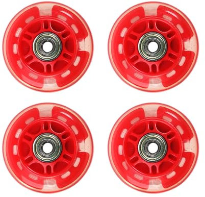 ANWEALTH Inline Skate Rollen Indoor/Outdoor Rollschuh Räder LED Blitz Rad mit Lagern für Teenager, 80 mm Skating Räder für Indoor und Outdoor Hockey, 4er Pack