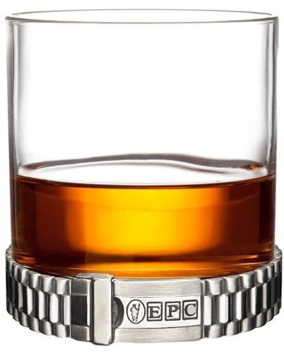 English Pewter Company Pewter Chrono Whisky Glass Tumbler Gift for Watch Enthusiasts Lovers & Collectors [CHC003]