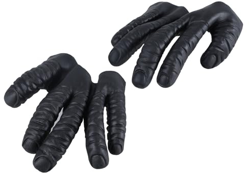 Unisex Cosplay Gloves Chimpanzee Latex Gloves Halloween Mittens For Children Carnivals Party Theater Performances Cosplay Long Children For Kids Black Color